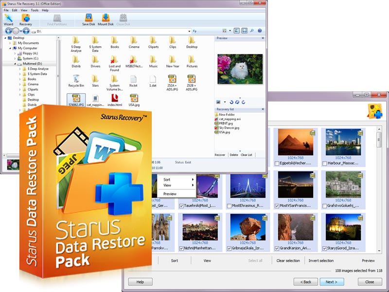 Starus Data Restore Pack screen shot