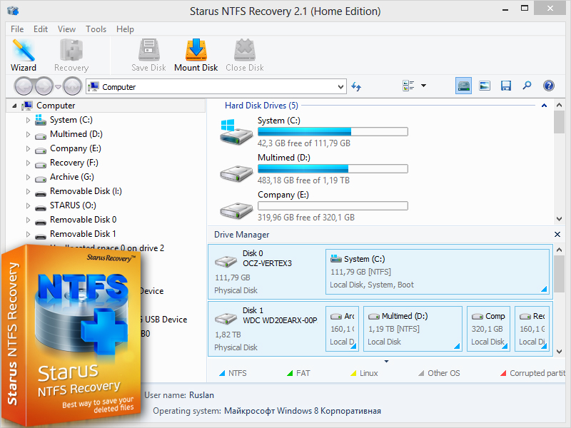 Recover information from NTFS partitions