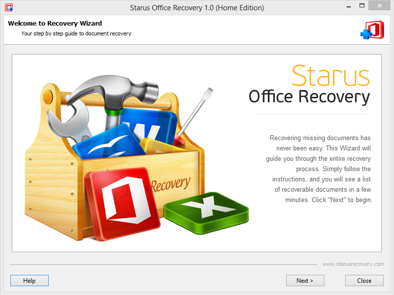 Recover a wide range of office documents
