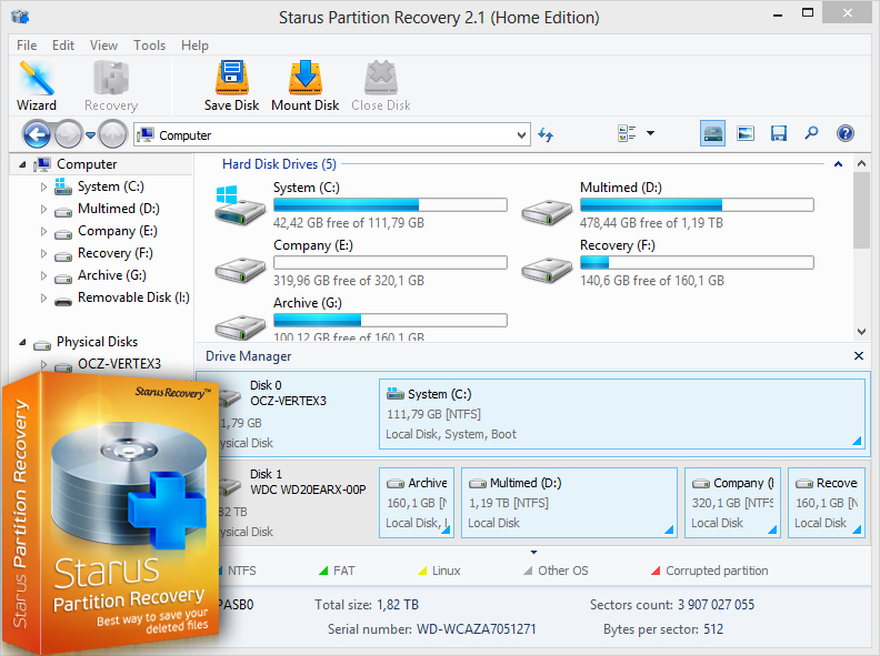 Recover data from corrupted disk volumes