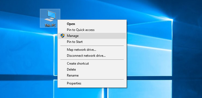 Disk Management window Disk Management window
