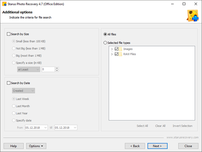 Additional search parameters Additional search parameters