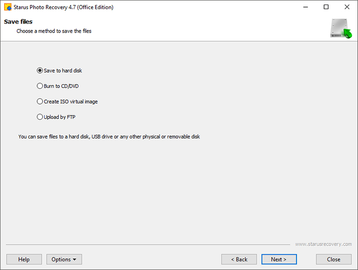 The process of exporting recovered data The process of exporting recovered data