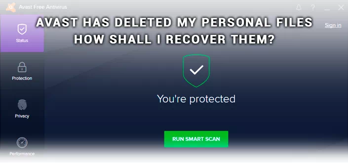 Avast deleted files