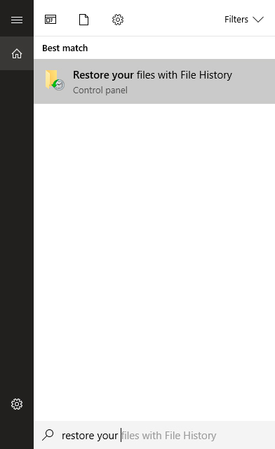 Windows search window Windows search window