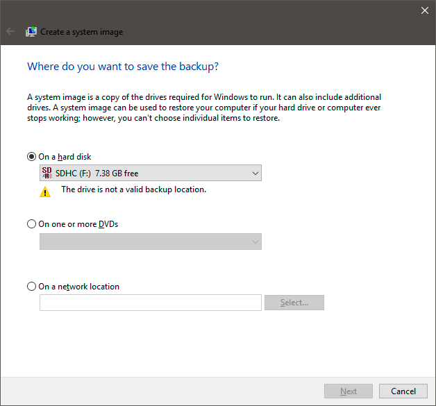 Create a system image window tab Create a system image window tab