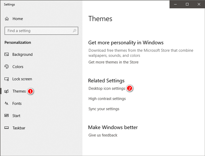 Themes tab settings