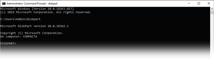 Diskpart command Diskpart command