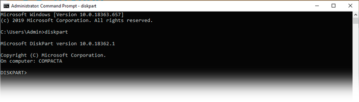 Diskpart command
