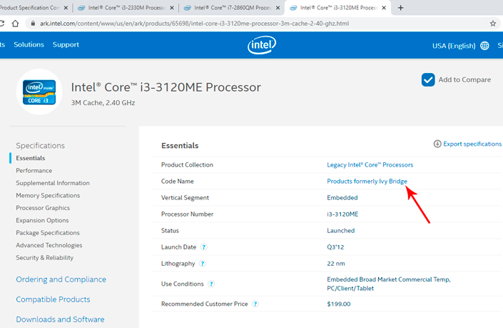 i3-3120М on Ivy Bridge i3-3120М - Ivy Bridge