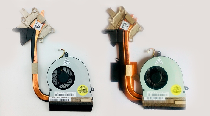 Heatsinks with one and two heat pipes Heatsinks with one and two heat pipes