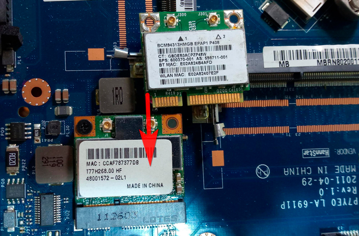 Replacing the Wi-Fi module with a Wi-Fi + Bluetooth module Wi-Fi + Bluetooth