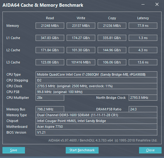 The Cache and Memory Benchmark