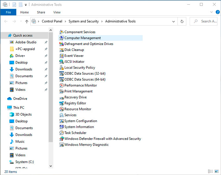 Section Computer Management Computer Management