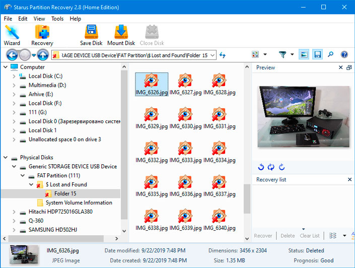 Preview and select files for recovery Preview