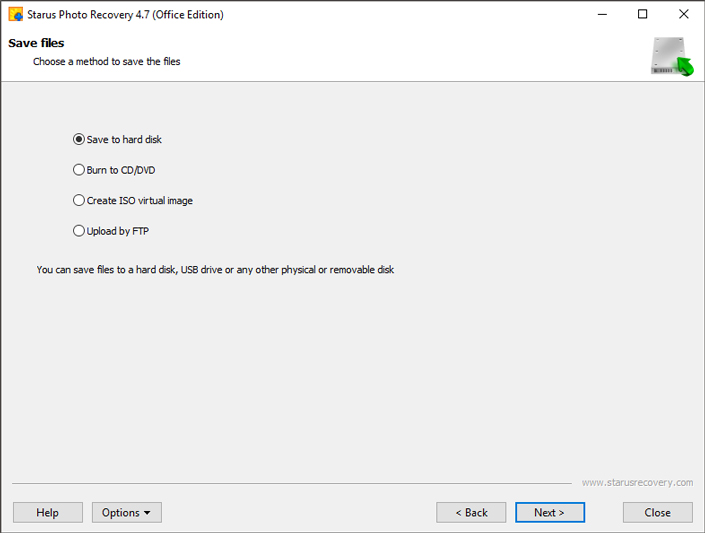 File recovery wizard window File recovery wizard window