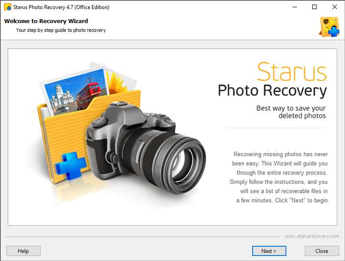 Starus Photo Recovery window Starus Photo Recovery window