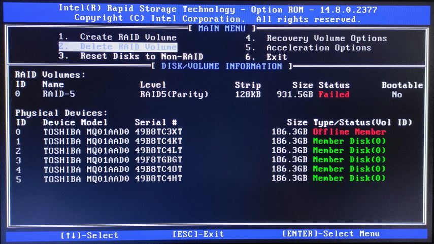 RAID Failed