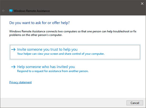 Windows Remote Assistance