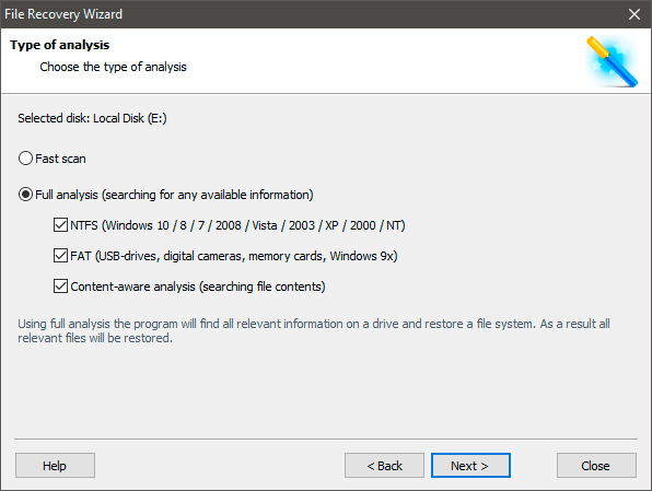 Search for deleted data in Starus Partition Recovery Search for deleted data