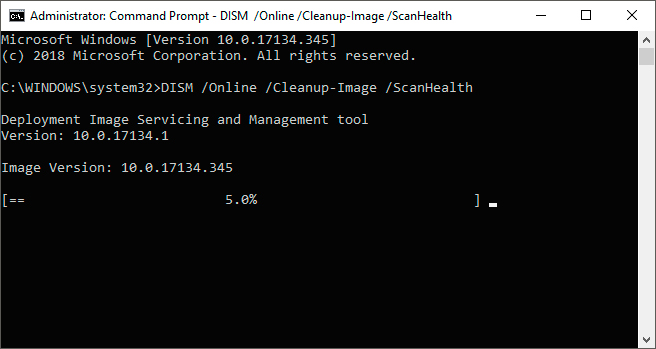 DISM command - CheckHealth