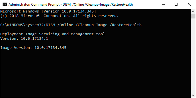 DISM command - RestoreHealth