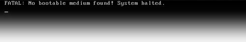error - No boot device