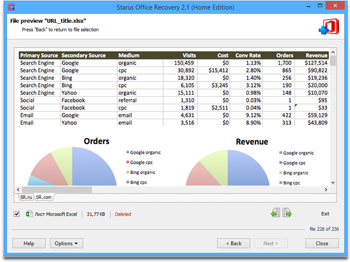 Full Size Spreadsheets Preview