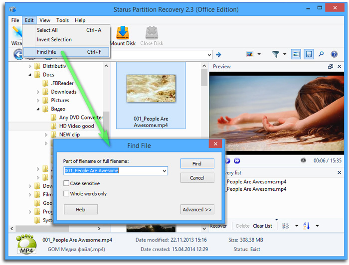 Searching for deleted files Searching for deleted files