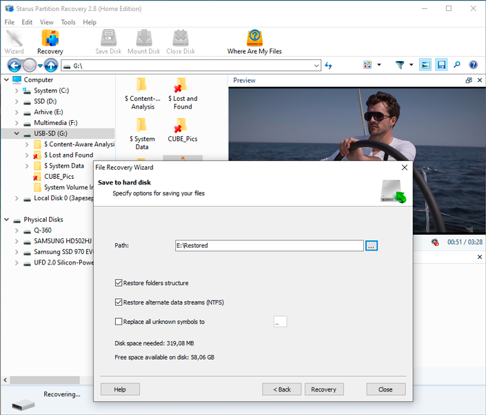 Save to hard disk Save to hard disk